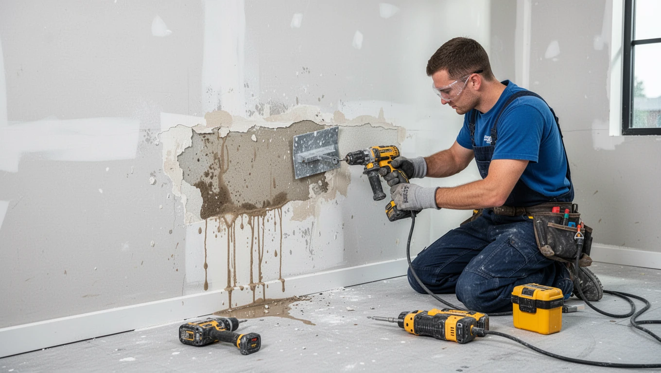 Wall Water Damage Repair